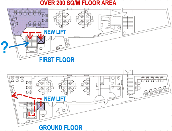 Affected Part from a First Floor over 200 square meters