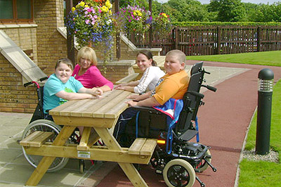 Picnic tables for wheelchair access