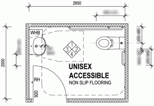 Type 1 Right Hand Transfer Accessible Toilet