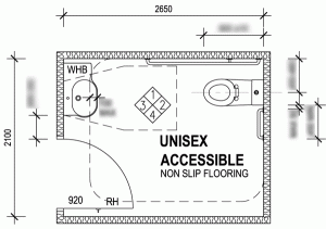 Type 2 Right Hand Transfer Accessible Toilet