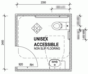 Type 3 Right Hand Transfer Accessible Toilet