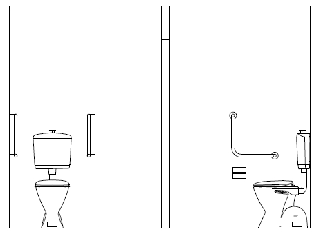 Typical ambulant toilet layout