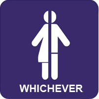 Male, Female & Transgender symbol used on the sign to emphasize users. Is this therefore Inclusive? Or is it applying a stigma to the toilet?