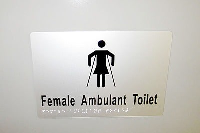 Ambulant toilet signage
