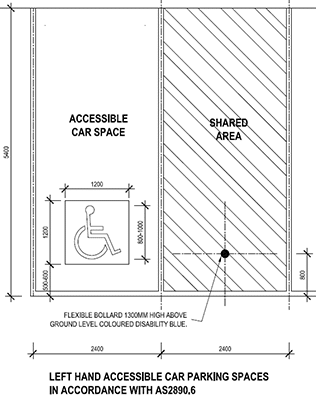 Left Hand Disabled Car Park