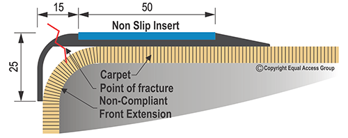 25mm Deep non compliant Stair nosing