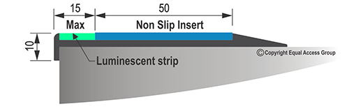 Stair Nosing with Luminescent Strip