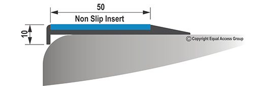 Standard Stair Nosing on Rounded Concrete