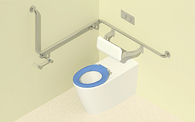 Revit BIM Model Disabled Accessible Concealed Cistern with 90 degree grabrail