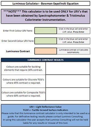 Luminance Calculator Bowman-Sapolinski Equation