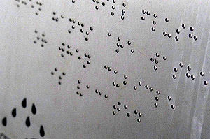 Braille with insufficient raised dots
