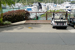 Disabled Access Hamilton Island golf cart parking