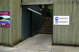 Stairs to amenities